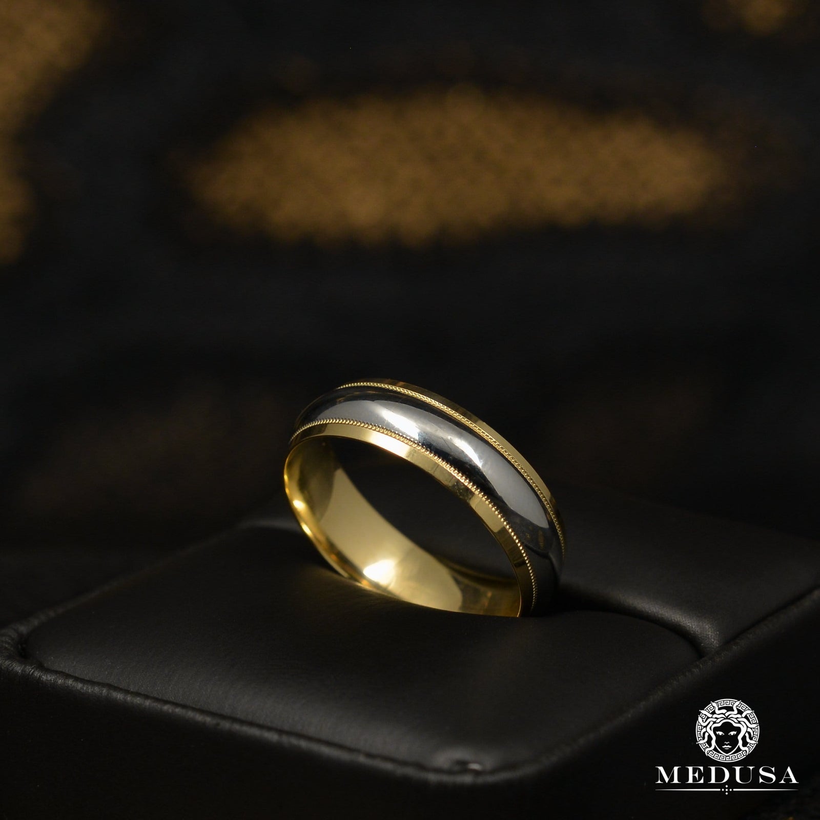 Jonc en Or 10K | Jonc Homme Jonc H9 2 Tons - MED102-6