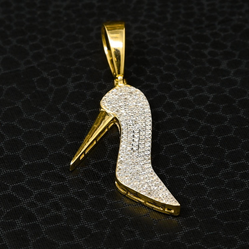 Pendentif à Diamants en Or 10K | Pendentif Divers Lady D1 Diamant Or 2 Tons
