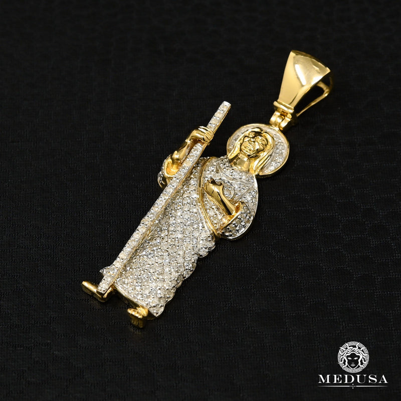 Pendentif à Diamants en Or 14K | Pendentif Divers Lazarus D1 Diamant Or 2 Tons