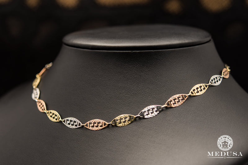 Collier en Or 10K | Collier Femme Lovely X5 Or 3 Tons