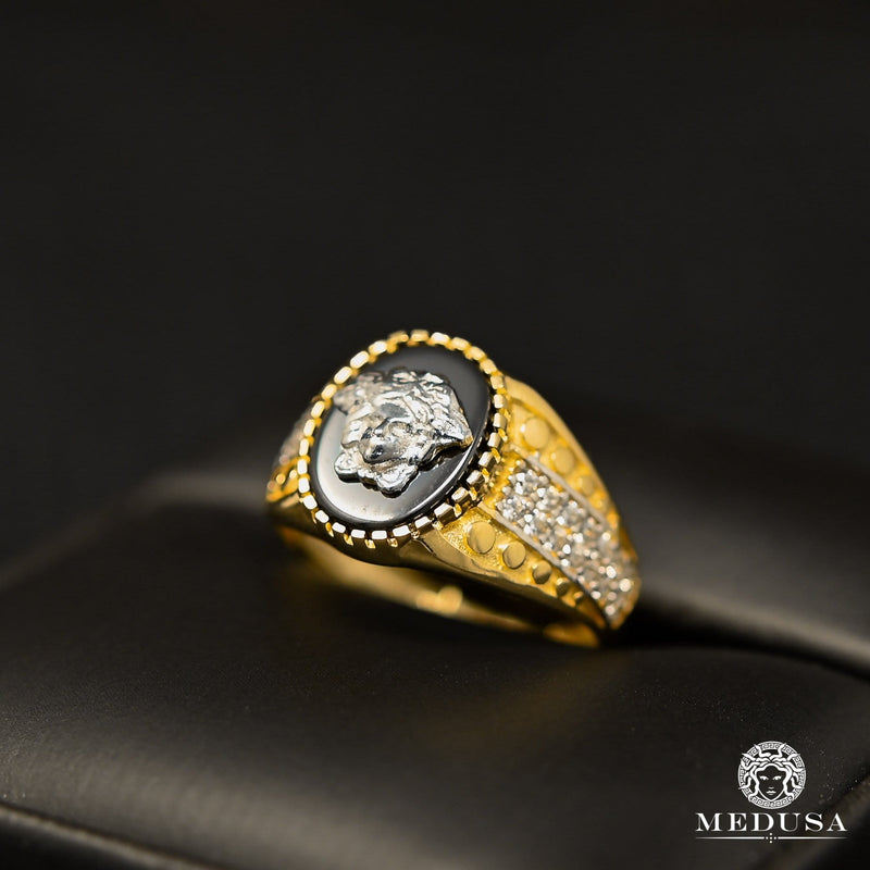 Bague en Or 10K | Bague Femme Mirror F8 Or 2 Tons