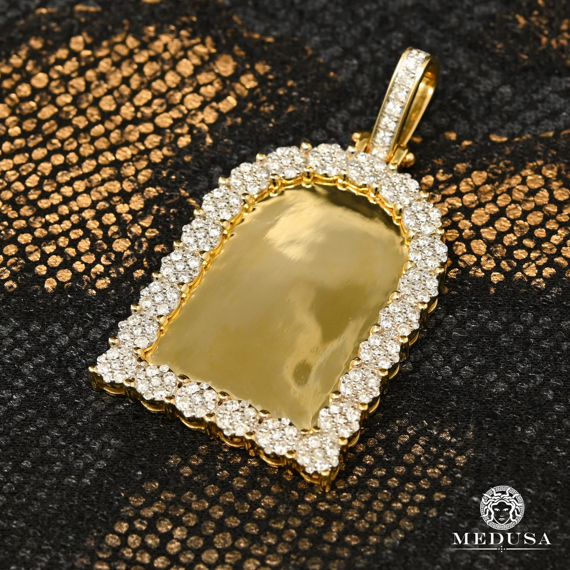 Pendentif à Diamants en Or 14K | Pendentif Photo Pendentif Photo D6 Tomb 39mm / Or Jaune