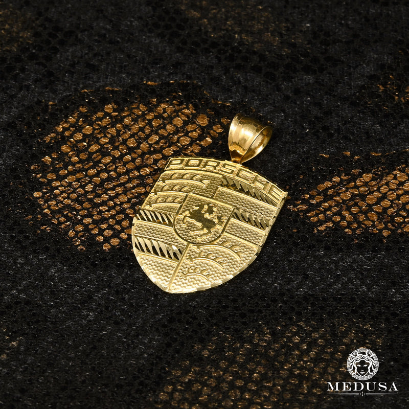 Pendentif en Or 10K | Pendentif Divers Porsche X1 Or Jaune