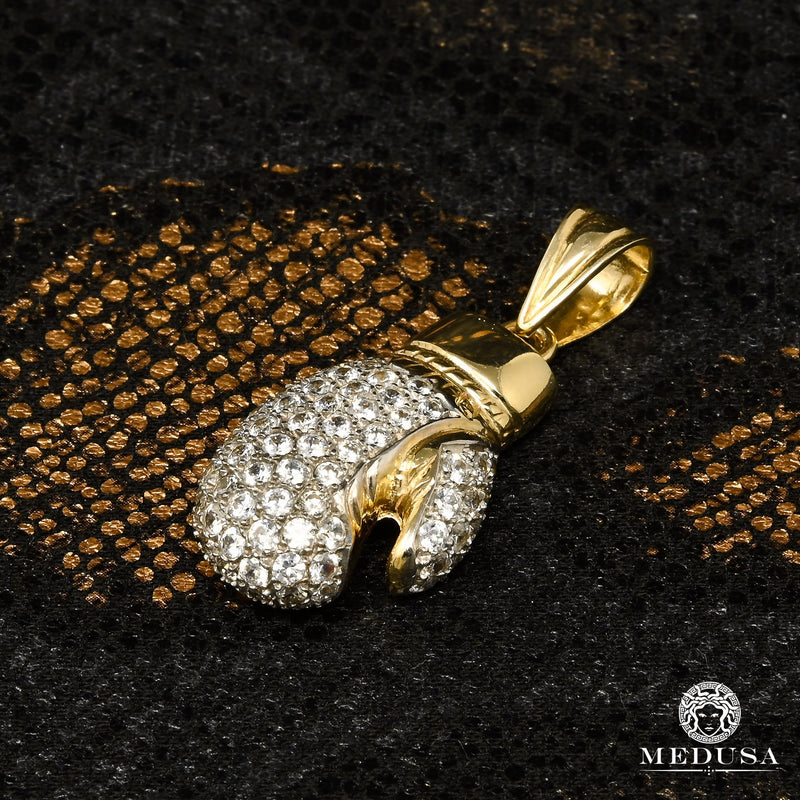 Pendentif en Or 10K | Pendentif Divers Pugilism X4 Or Jaune