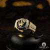 Bague en Or 10K | Bague Homme Pyrex H5 Or 2 Tons