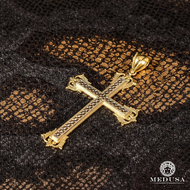 Pendentif en Or 10K | Pendentif Croix Quartz X1