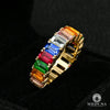 Bague à Diamants en Or 10K | Bague Femme Rainbow X1 Eternity Or Jaune