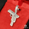 Pendentif à Diamants en Or 10K | Pendentif Divers Rifle D8 Diamant Or Blanc