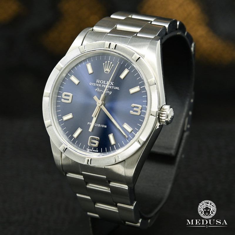 Montre Rolex | Montre Homme Rolex Air-King 34mm - Blue Stainless