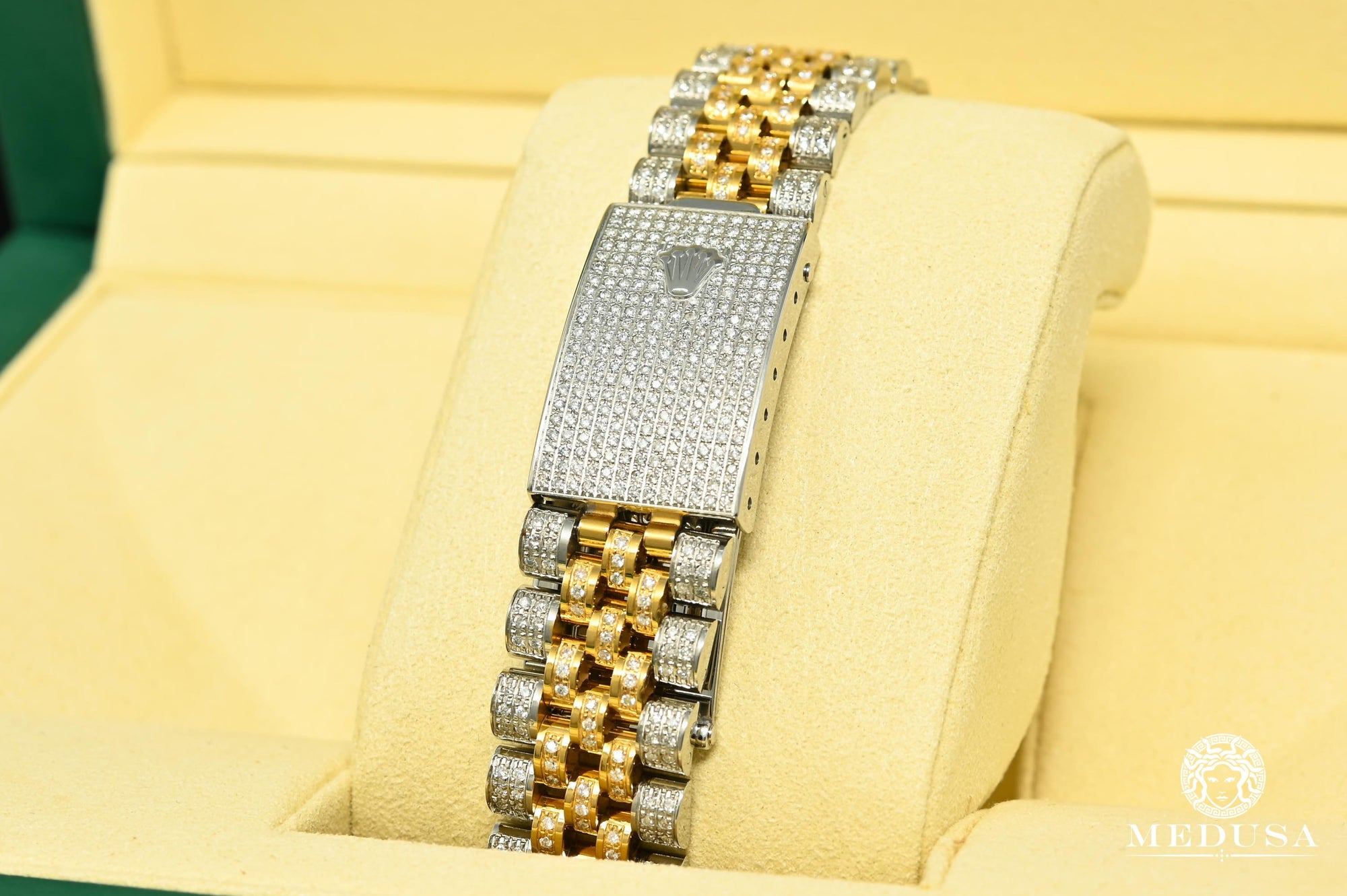 Montre Rolex | Montre Homme Rolex Bracelet Jubilee - Iced Out 2 Tones Or 2 Tons