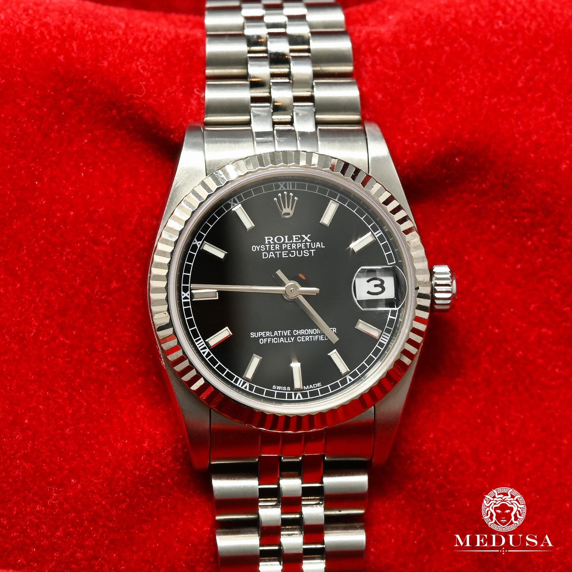 Montre Rolex | Montre Femme Rolex Datejust 31mm - Black Stainless Stainless