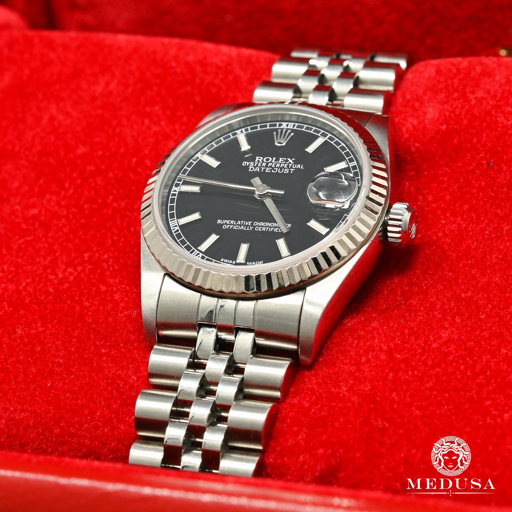 Montre Rolex | Montre Femme Rolex Datejust 31mm - Black Stainless Stainless