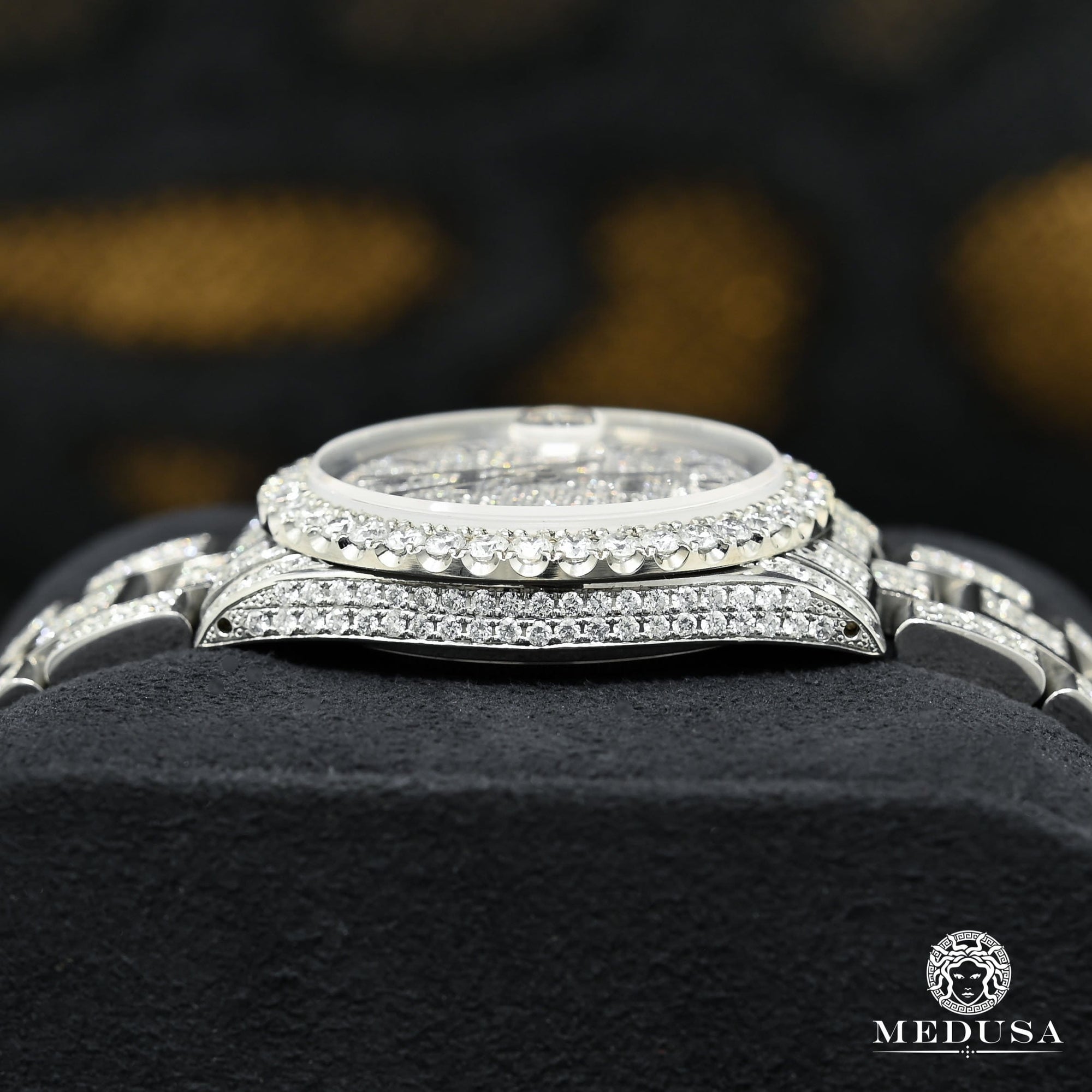 Montre Rolex | Montre Homme Rolex Datejust 36mm - Arabic Red Oyster Iced Stainless