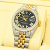 Montre Rolex | Montre Homme Rolex Datejust 36mm - Black Iced Out Or 2 Tons