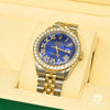 Montre Rolex | Montre Homme Rolex Datejust 36mm - Bleu Chiffre Romain Or 2 Tons