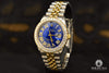 Montre Rolex | Montre Homme Rolex Datejust 36mm - Bleu Chiffre Romain Or 2 Tons