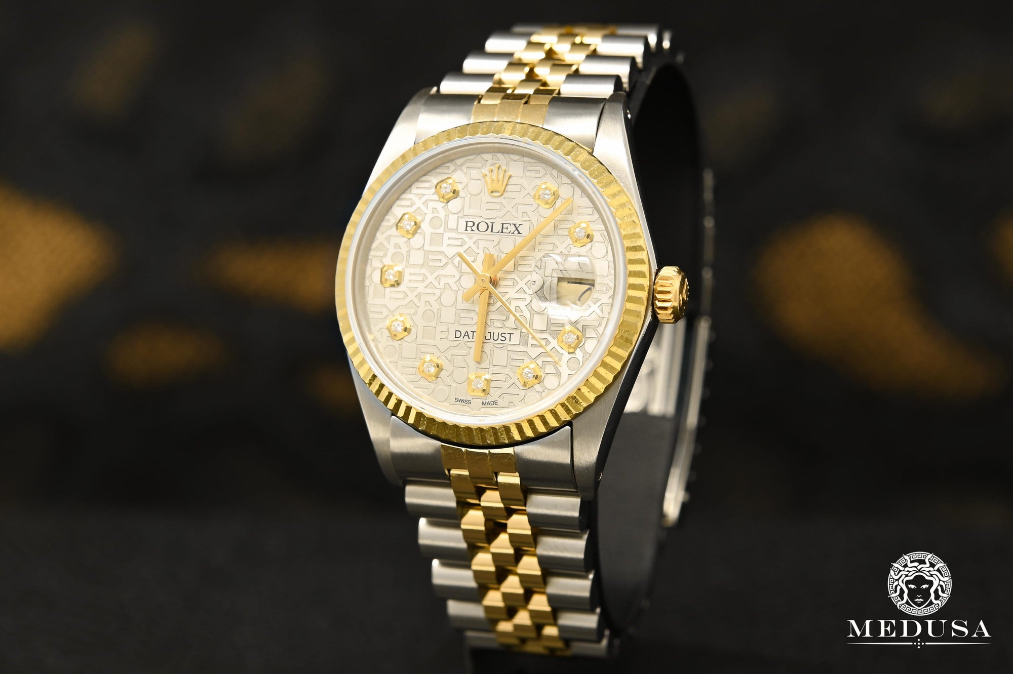 Montre Rolex | Montre Homme Rolex Datejust 36mm - Cadran Argent Jubilee Or 2 Tons