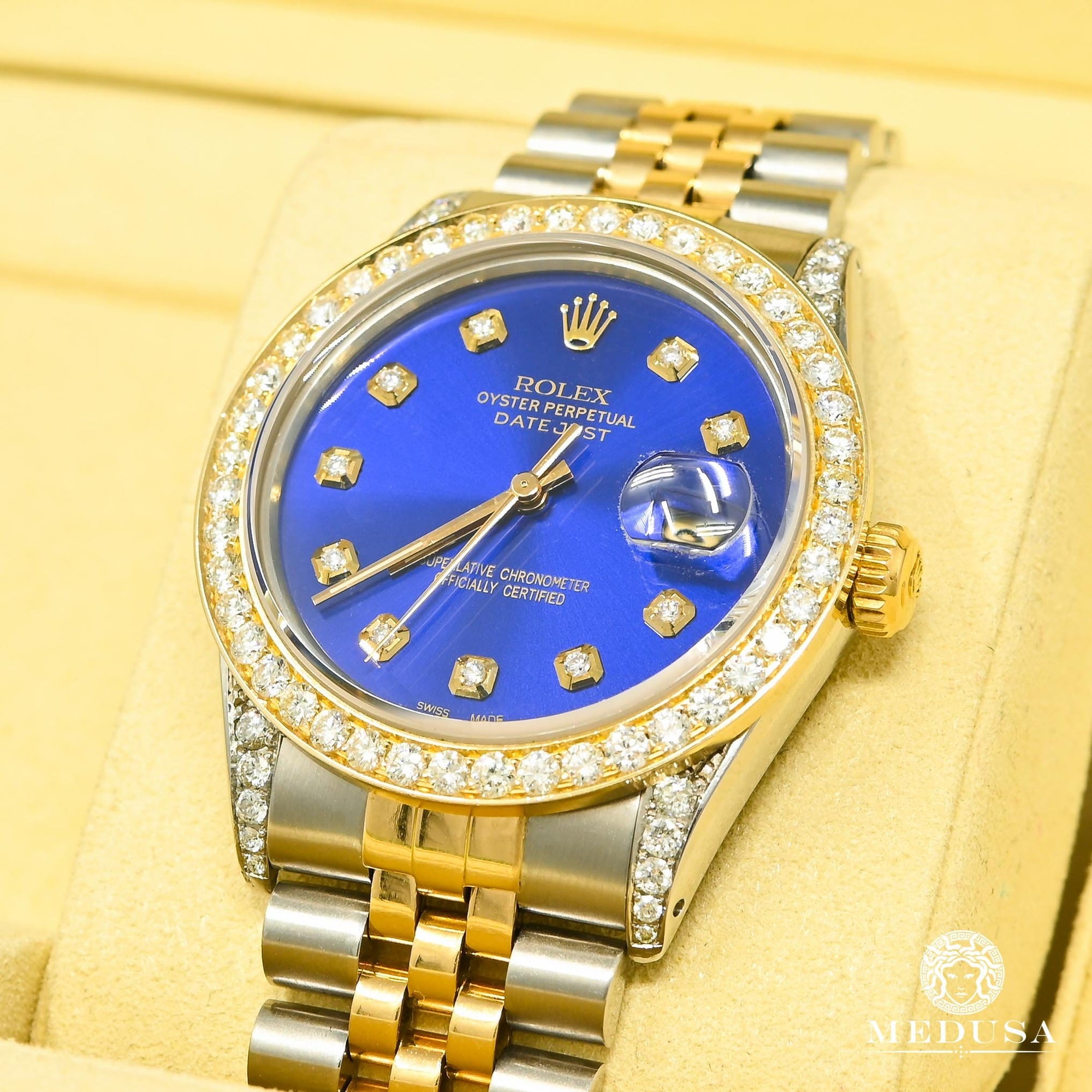 Montre Rolex | Montre Homme Rolex Datejust 36mm - Cadran Bleu Or 2 Tons