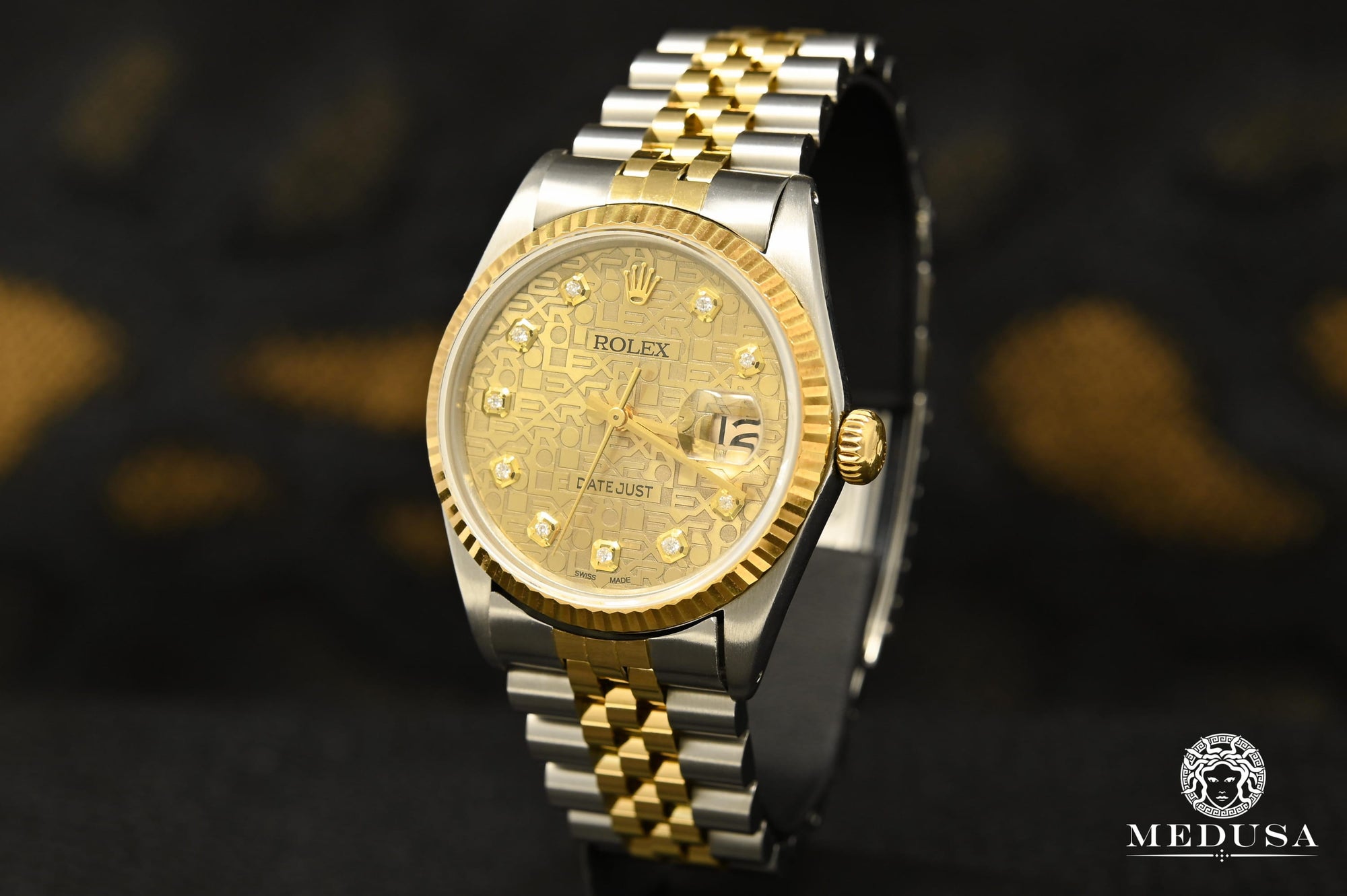 Montre Rolex | Montre Homme Rolex Datejust 36mm - Cadran Or Jubilee Or 2 Tons