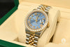 Montre Rolex | Montre Homme Rolex Datejust 36mm - Navy Chiffre Romain Or 2 Tons
