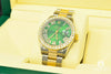 Montre Rolex | Montre Homme Rolex Datejust 36mm - Oyster Vert Romain Or 2 Tons