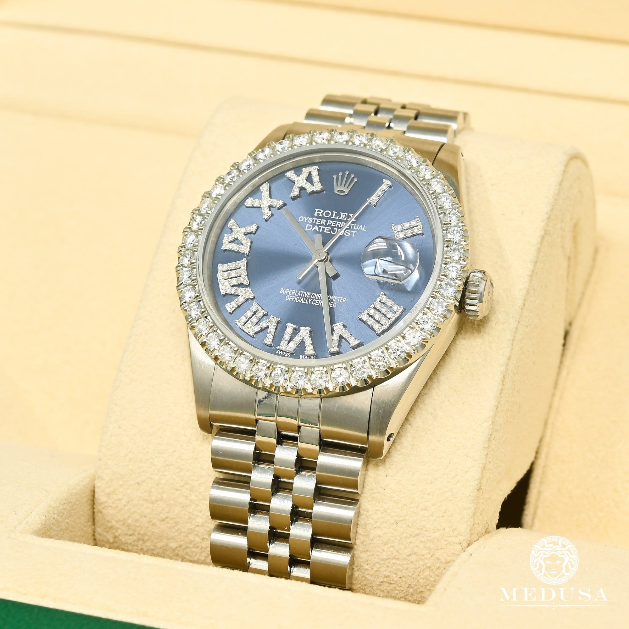 Montre Rolex | Montre Homme Rolex Datejust 36mm - Stainless Blue Romain Stainless