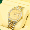 Montre Rolex | Montre Homme Rolex Datejust 36mm - Tapisserie Champagne Or 2 Tons
