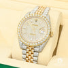 Montre Rolex | Montre Homme Rolex Datejust 41mm - 2 Tones Full Honeycomb Baguette Or 2 Tons
