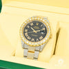 Montre Rolex | Montre Homme Rolex Datejust 41mm - Black 2 Tones Iced Or 2 Tons