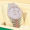 Montre Rolex | Montre Homme Rolex Datejust 41mm - Everose Full Honeycomb Baguette Or Rose 2 Tons