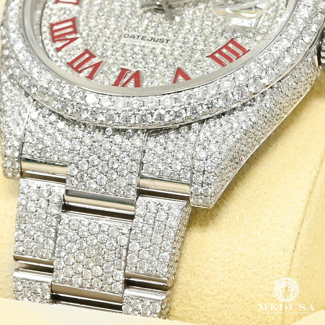 Montre Rolex | Montre Homme Rolex Datejust 41mm - Full Honeycomb Red Stainless