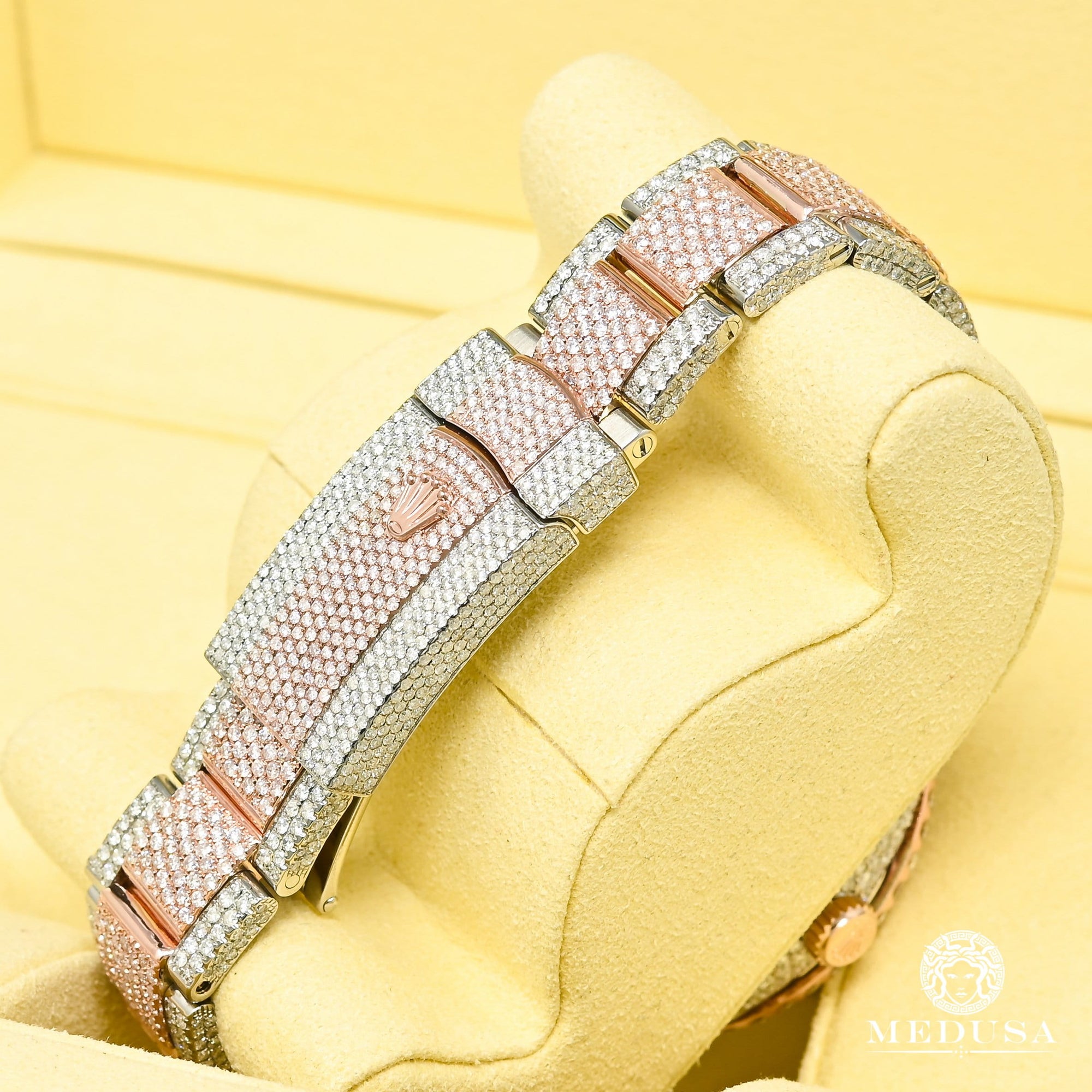 Montre Rolex | Montre Homme Rolex Datejust 41mm - Honeycomb Everose Or Rose 2 Tons