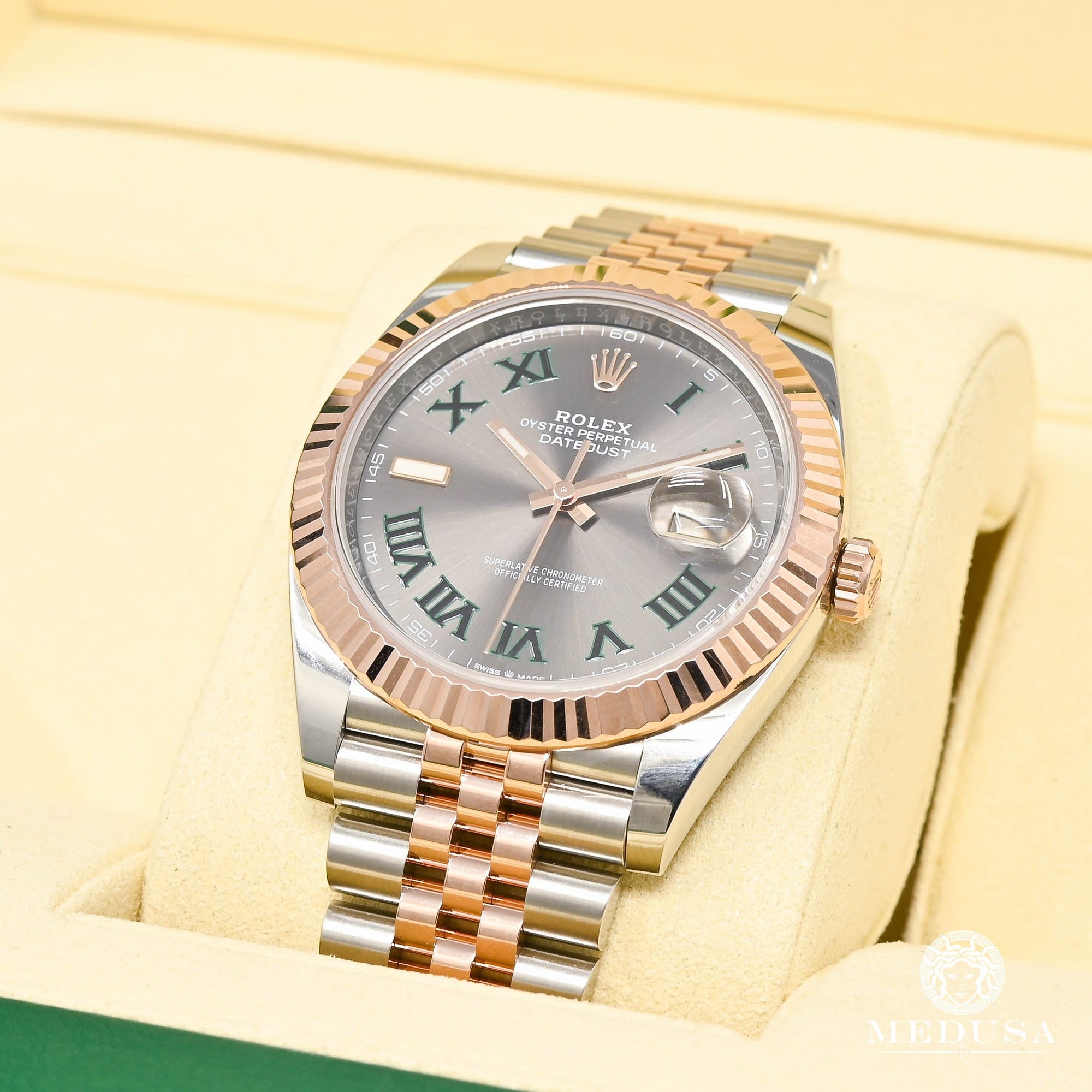 Montre Rolex | Montre Homme Rolex Datejust 41mm - Jubilee Fluted Everose Or Rose 2 Tons