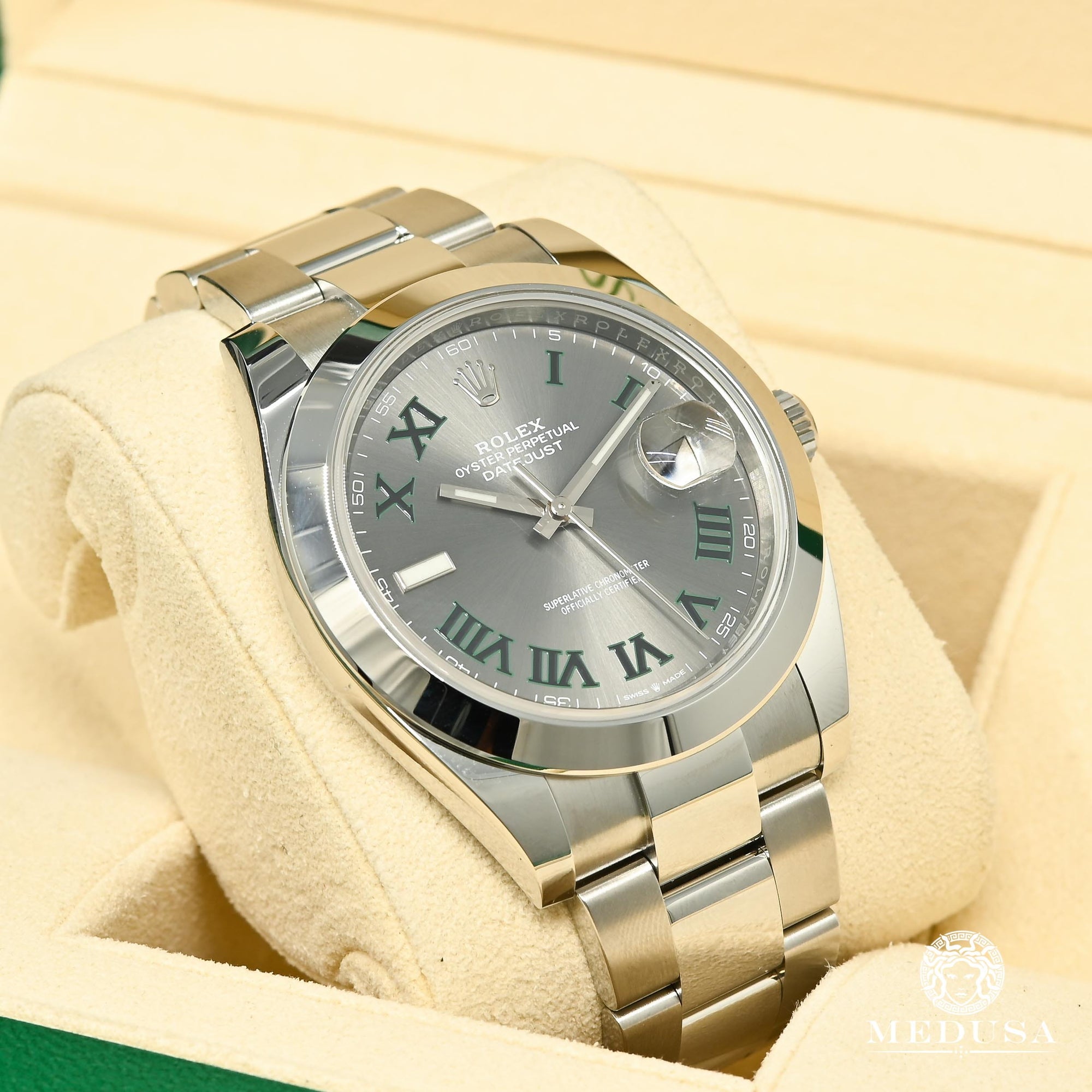 Montre Rolex | Montre Homme Rolex Datejust 41mm - Oyster Wimbledon Stainless