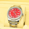 Montre Rolex | Montre Homme Rolex Datejust 41mm - Red Romain Iced Stainless
