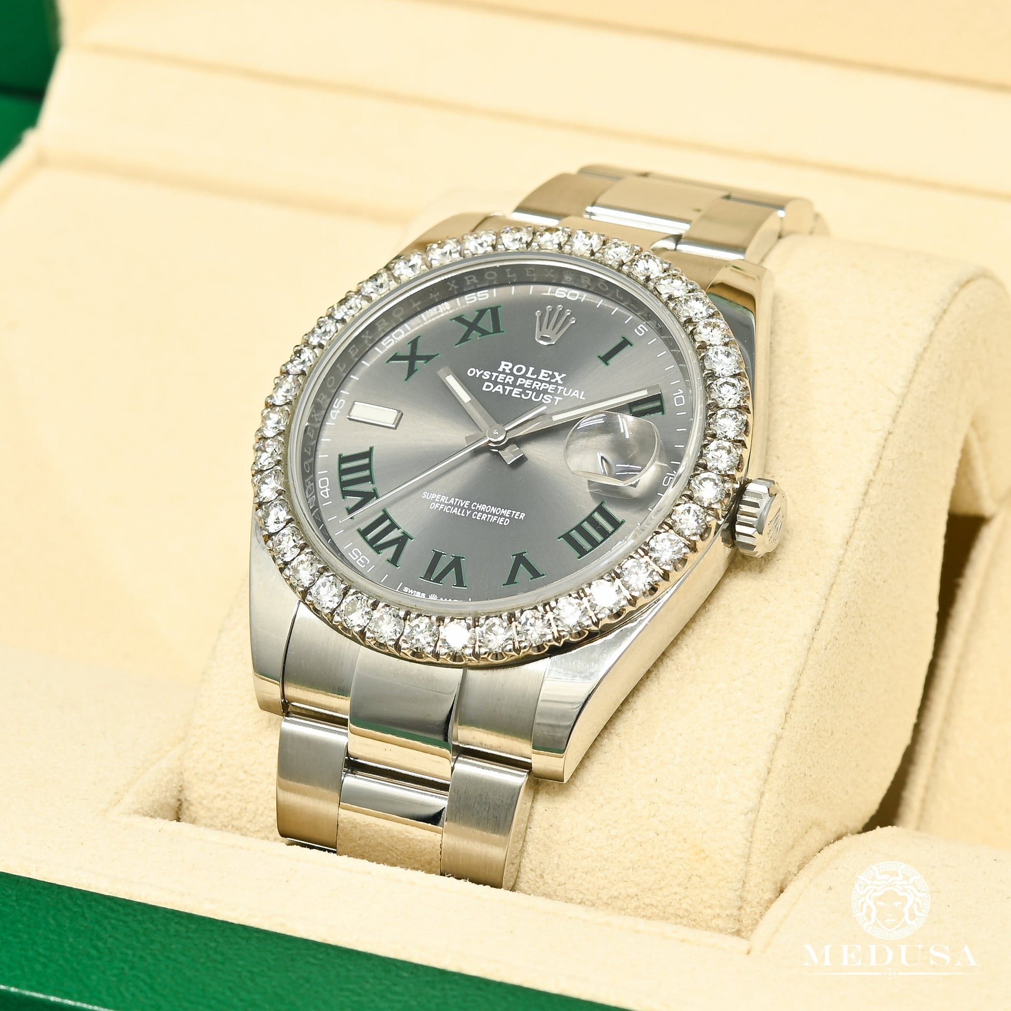 Montre Rolex | Montre Homme Rolex Datejust 41mm - Wimbledon Iced Stainless