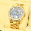 Montre Rolex | Montre Homme Rolex Day-Date 36mm - Cyan ’’Mother Of Pearl’’ Romain / Or Jaune