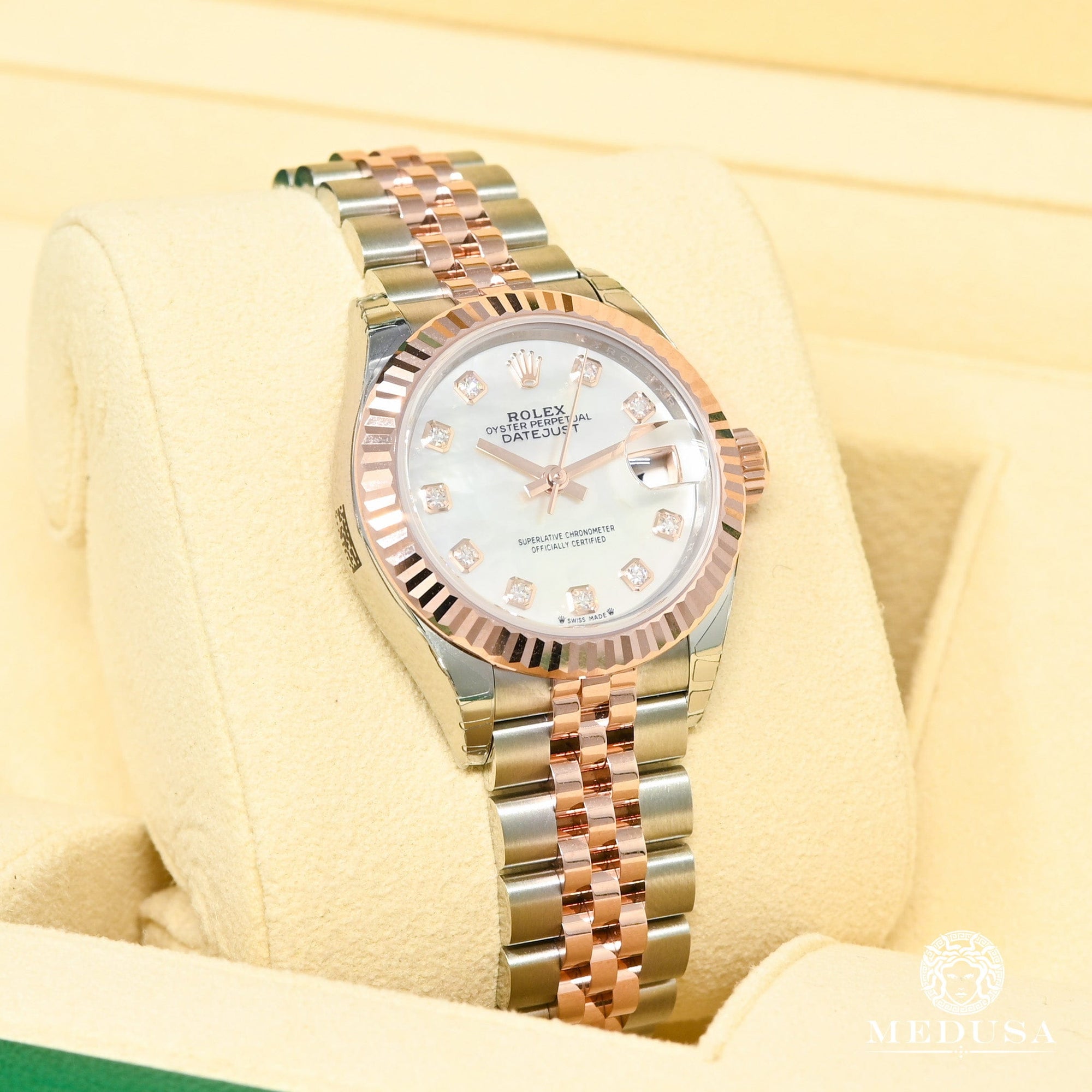 Montre Rolex | Montre Femme Rolex Lady-Datejust 28mm - Everose ’’Mother of Pearl’’ Or Rose 2 Tons