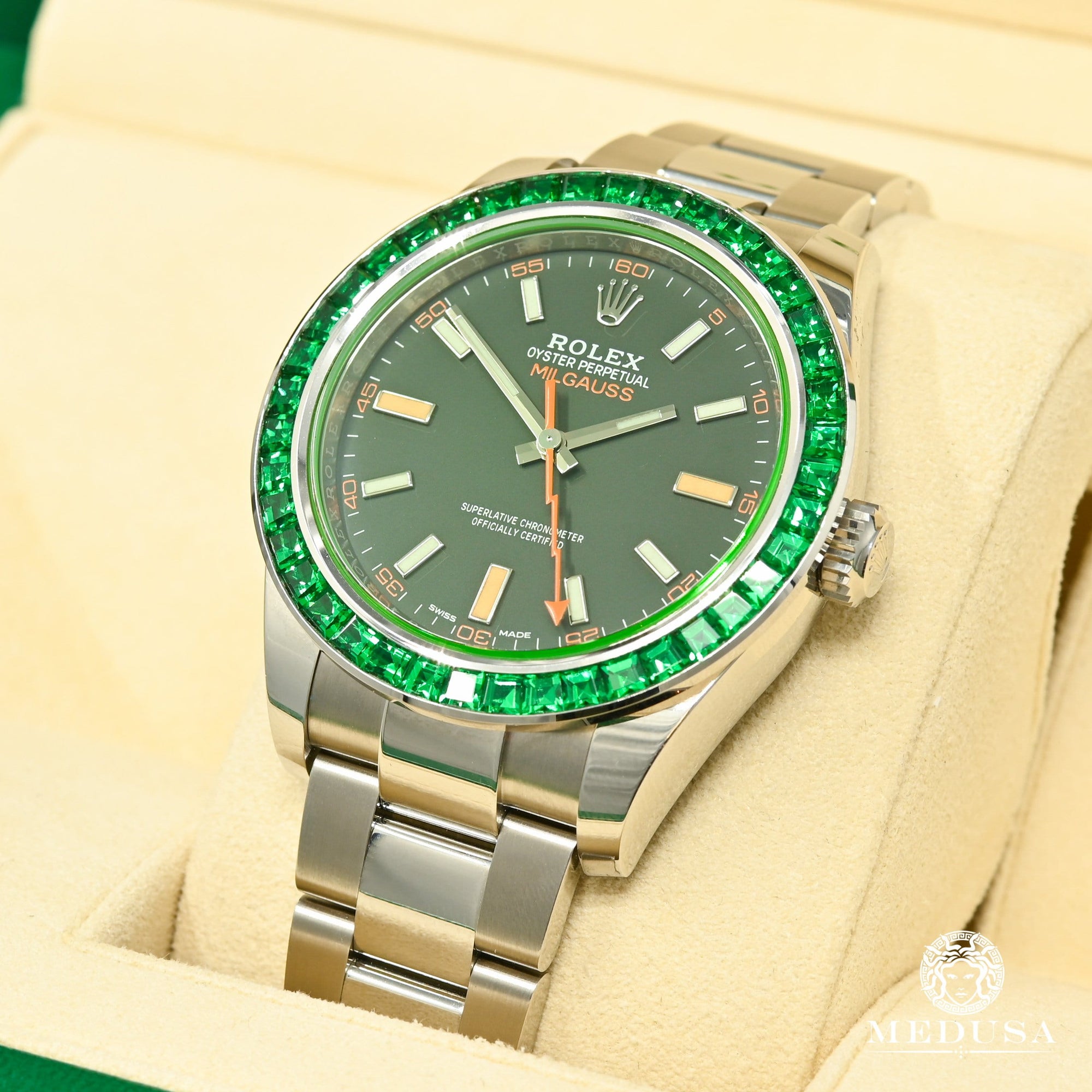 Montre Rolex | Montre Homme Rolex Milgauss 40mm - Green Emerald Stainless