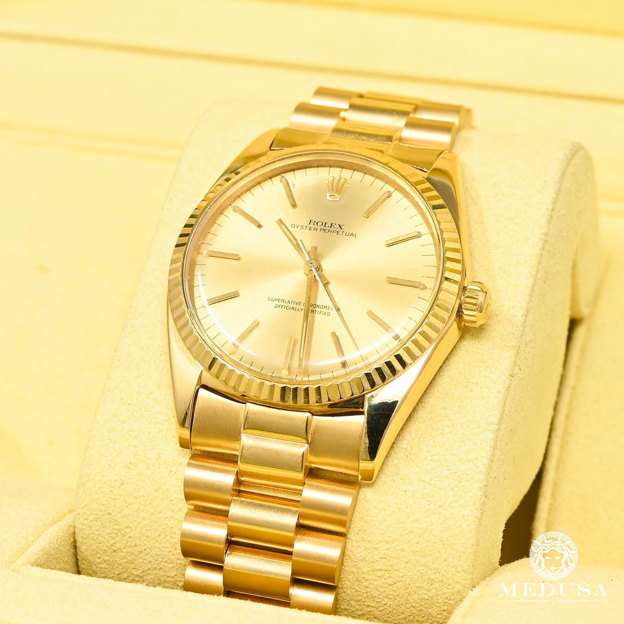 Montre Rolex | Montre Homme Rolex Oyster Perpetual 36mm - Champagne Or 18K / Or Jaune