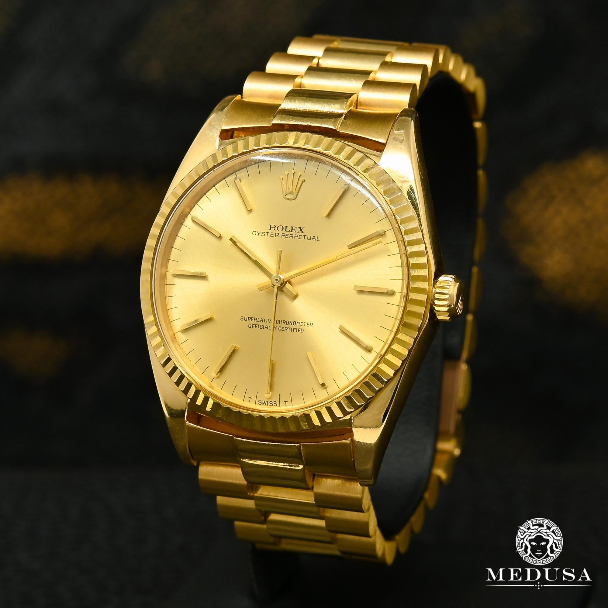 Montre Rolex | Montre Homme Rolex Oyster Perpetual 36mm - Champagne Or 18K / Or Jaune