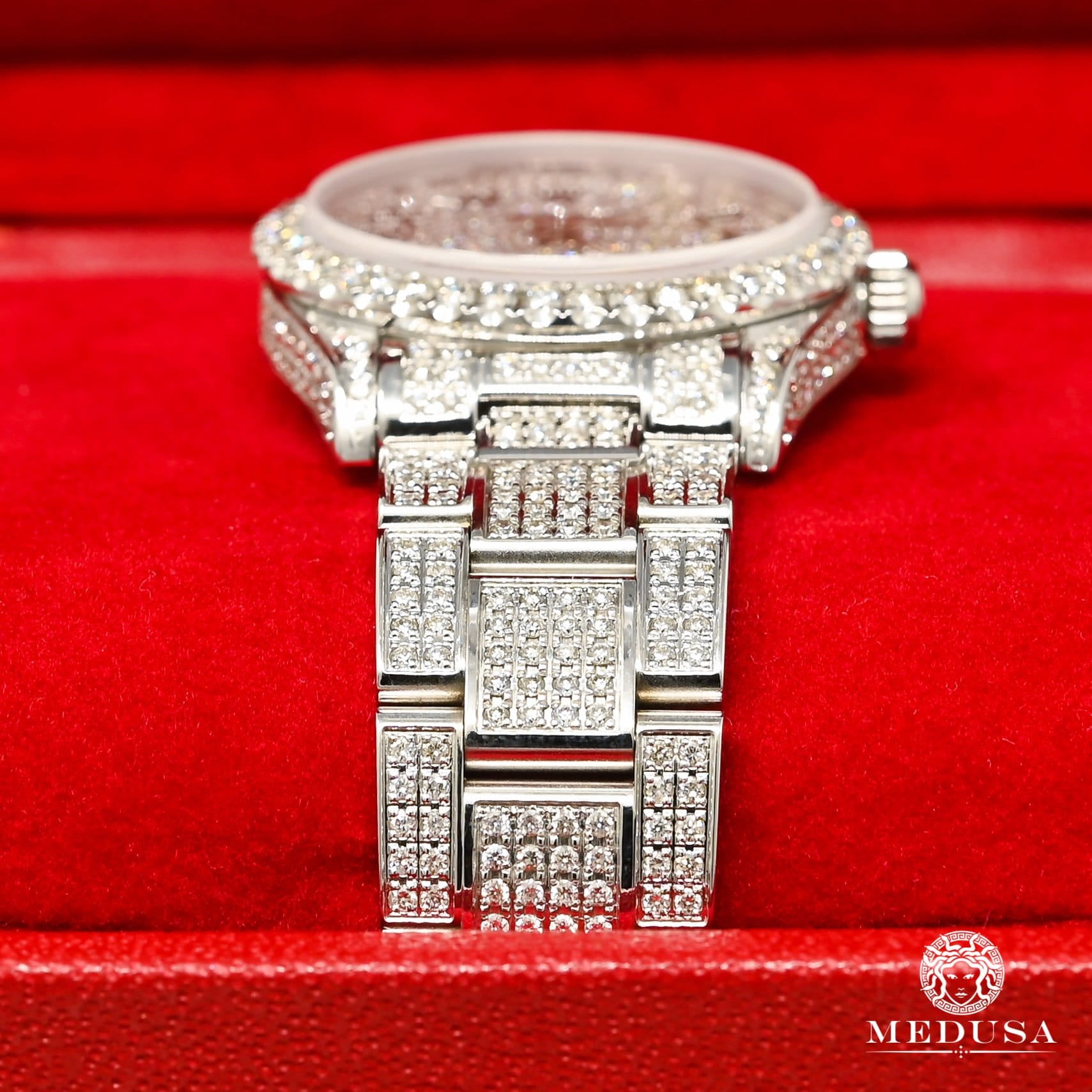 Montre Rolex | Montre Femme Rolex Oyster Perpetual Date 31mm - Full Iced Out Stainless