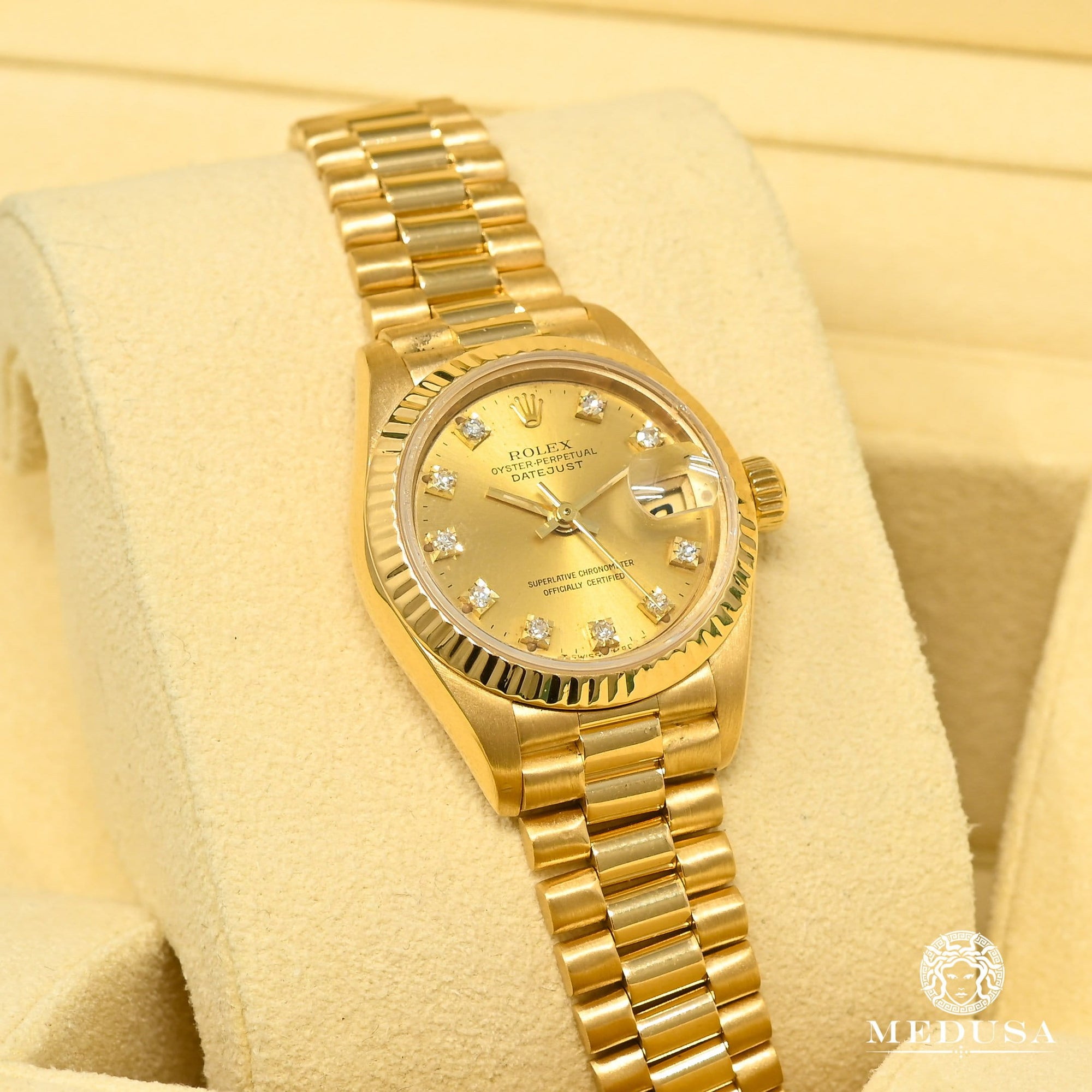 Montre Rolex | Montre Femme Rolex President Datejust 26mm - Gold Or Jaune