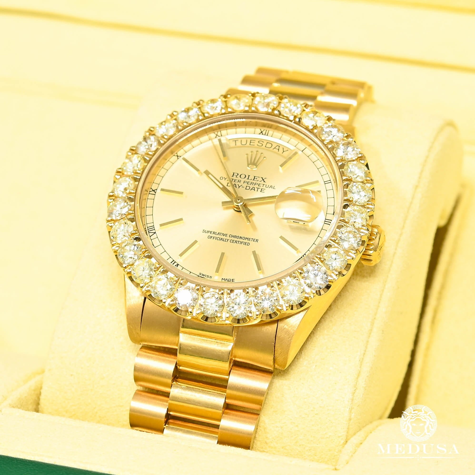 Montre Rolex | Montre Homme Rolex President Day-Date 36mm - Iced Champagne Or Jaune