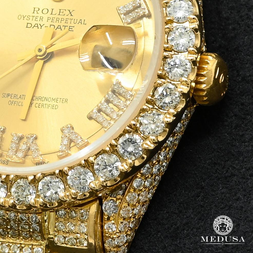 Montre Rolex | Montre Homme Rolex President Day-Date 36mm - Iced Out Or Jaune