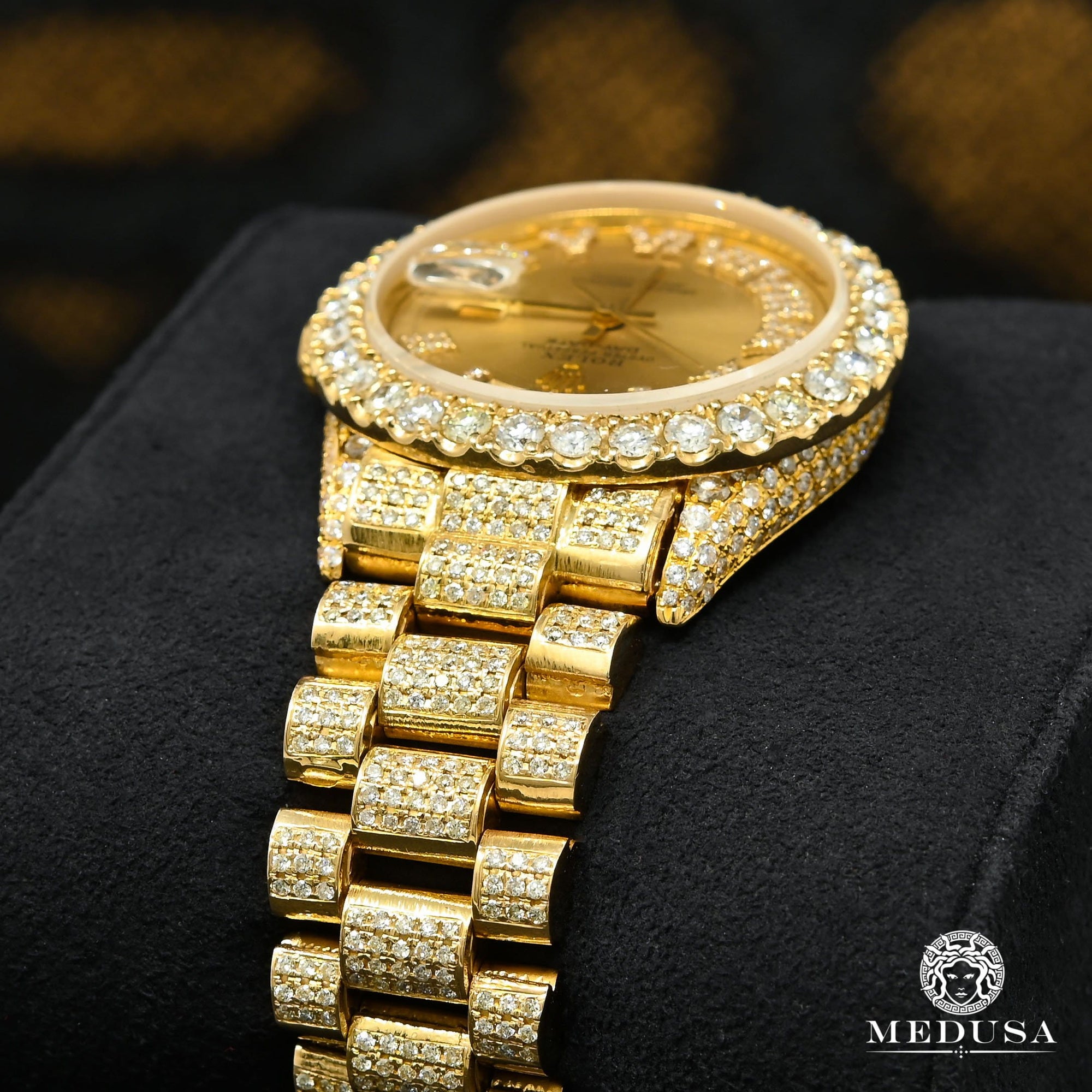 Montre Rolex | Montre Homme Rolex President Day-Date 36mm - Iced Out Or Jaune