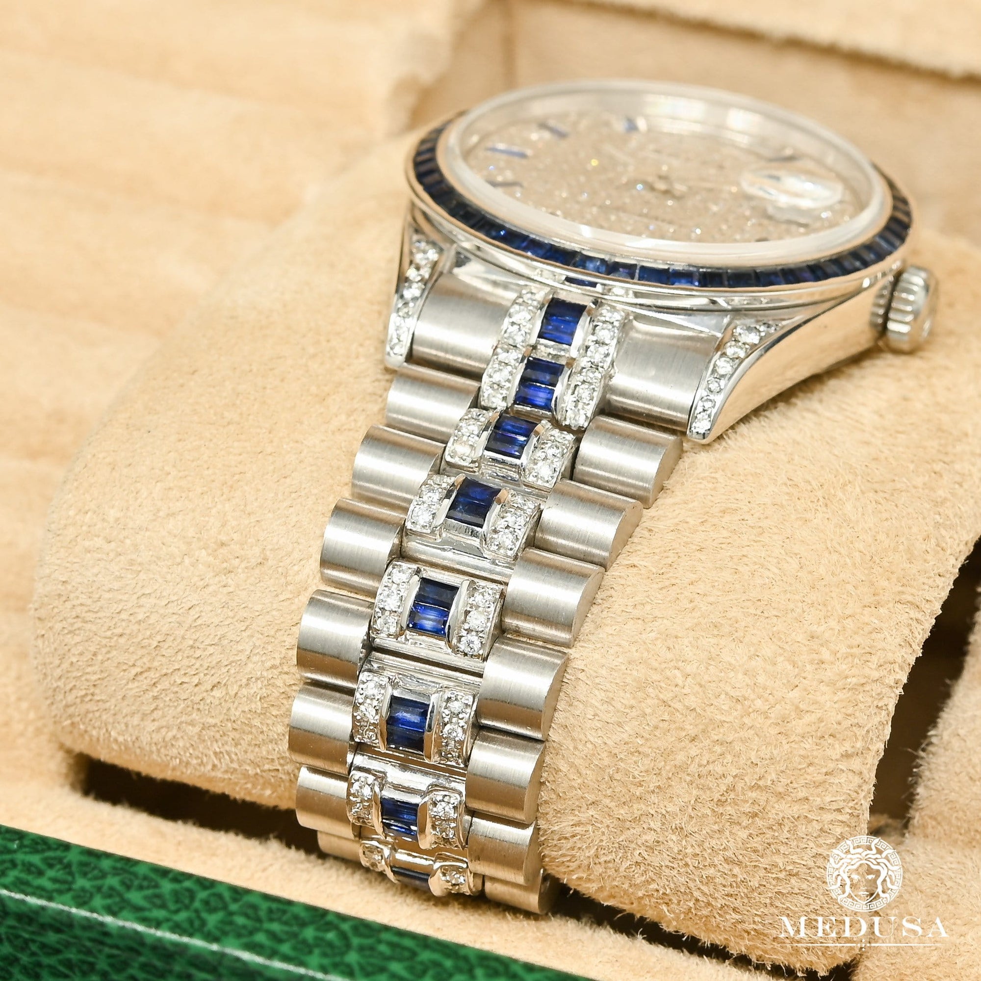 Montre Rolex | Montre Homme Rolex President Day-Date 36mm - Or Blanc &amp; Saphir Or Blanc