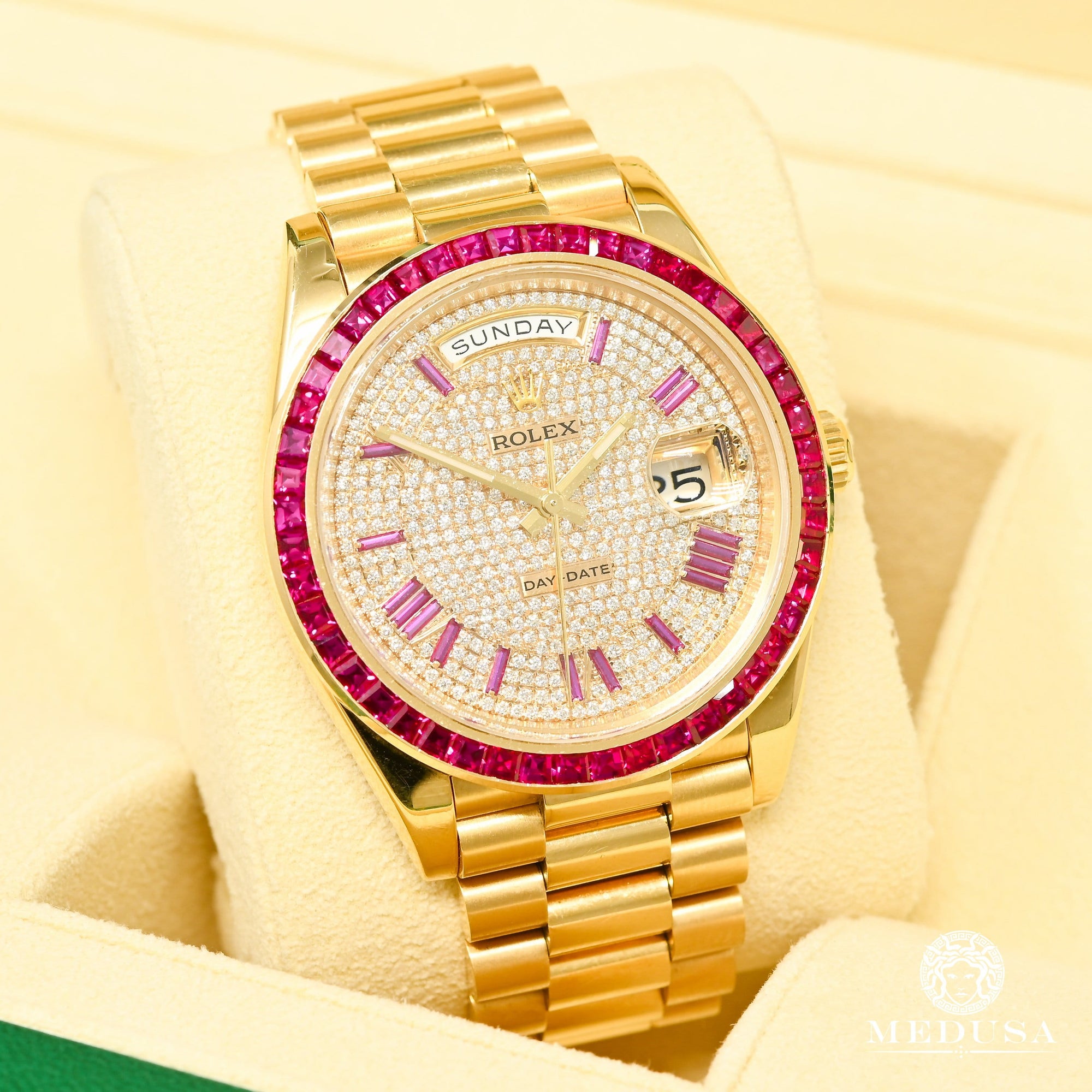 Montre Rolex | Montre Homme Rolex President Day-Date 40mm - Rubis Or Jaune