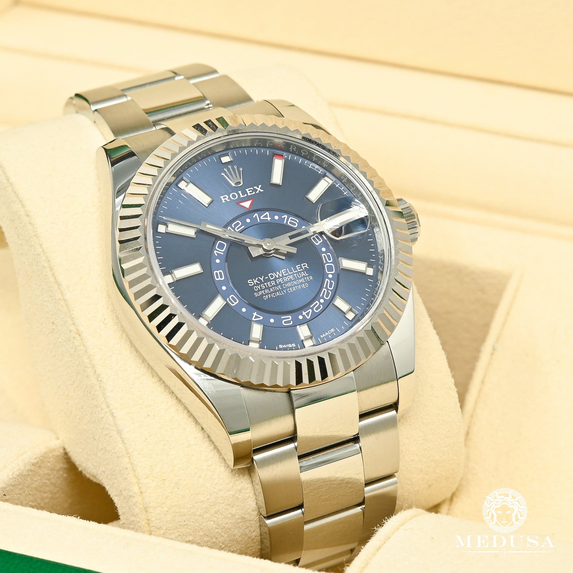 Montre Rolex | Montre Homme Rolex Sky-Dweller 42mm - Blue Or Blanc