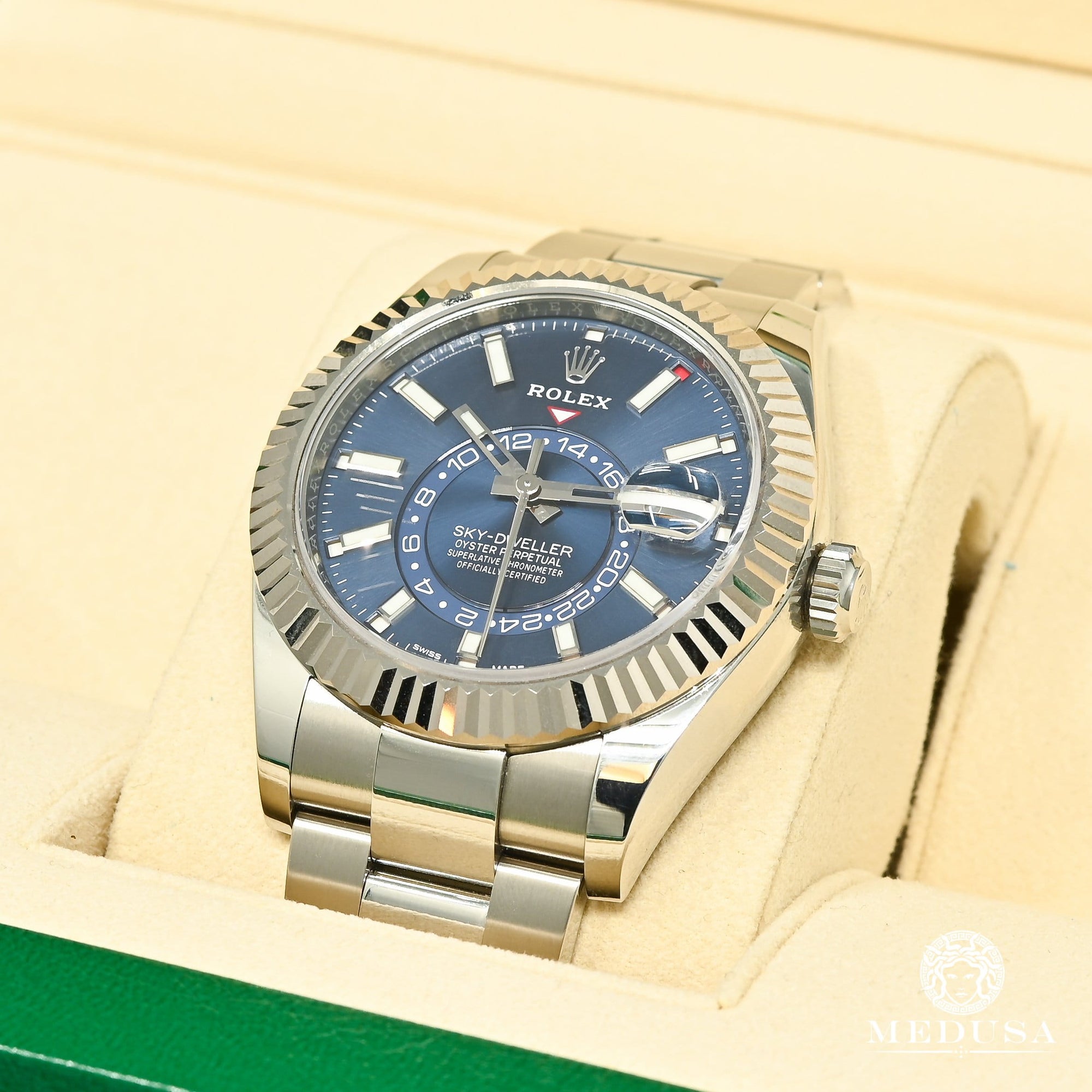 Montre Rolex | Montre Homme Rolex Sky-Dweller 42mm - Blue Or Blanc